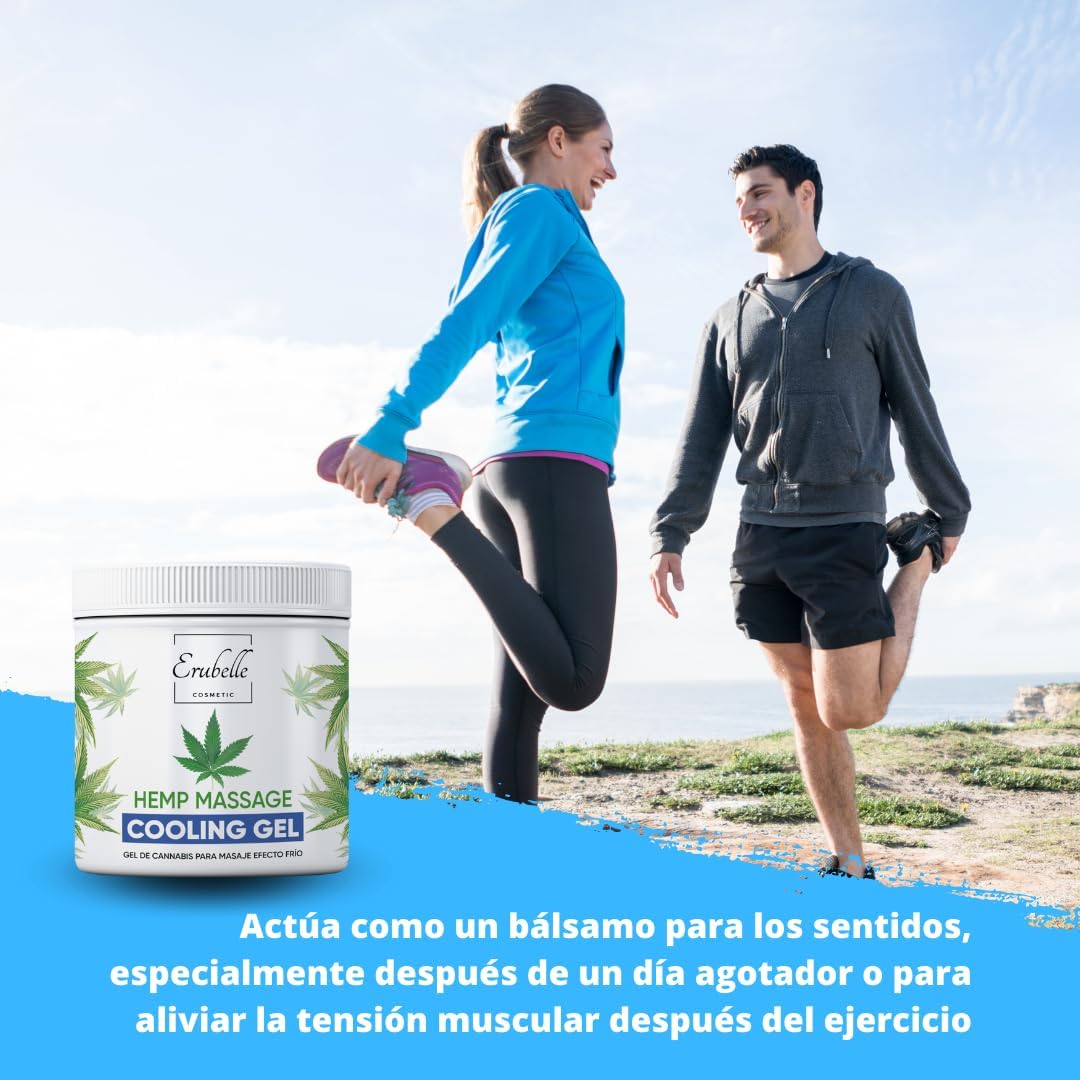 Gel de Cannabis para Masaje Efecto Frío Erubelle - 275 ml
