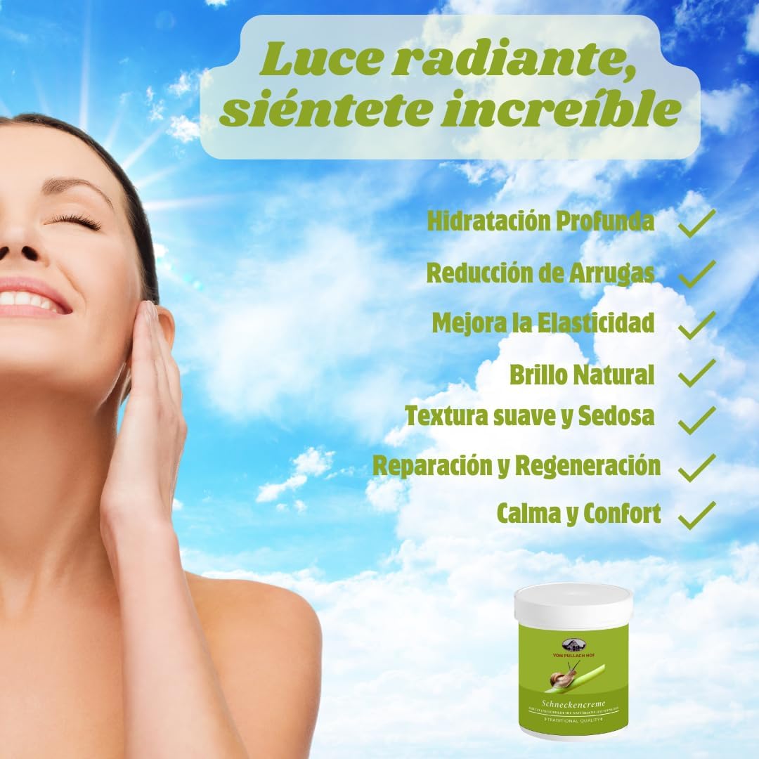 Crema Baba de Caracol - Hidratante Corporal - Aclaradora de Manchas - 150 ml