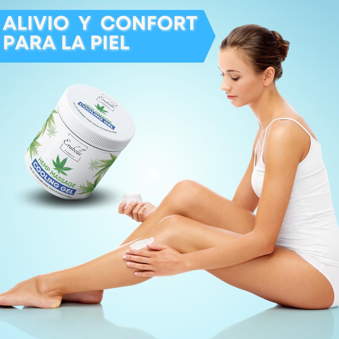 Gel de Cannabis para Masaje Efecto Frío Erubelle - 275 ml