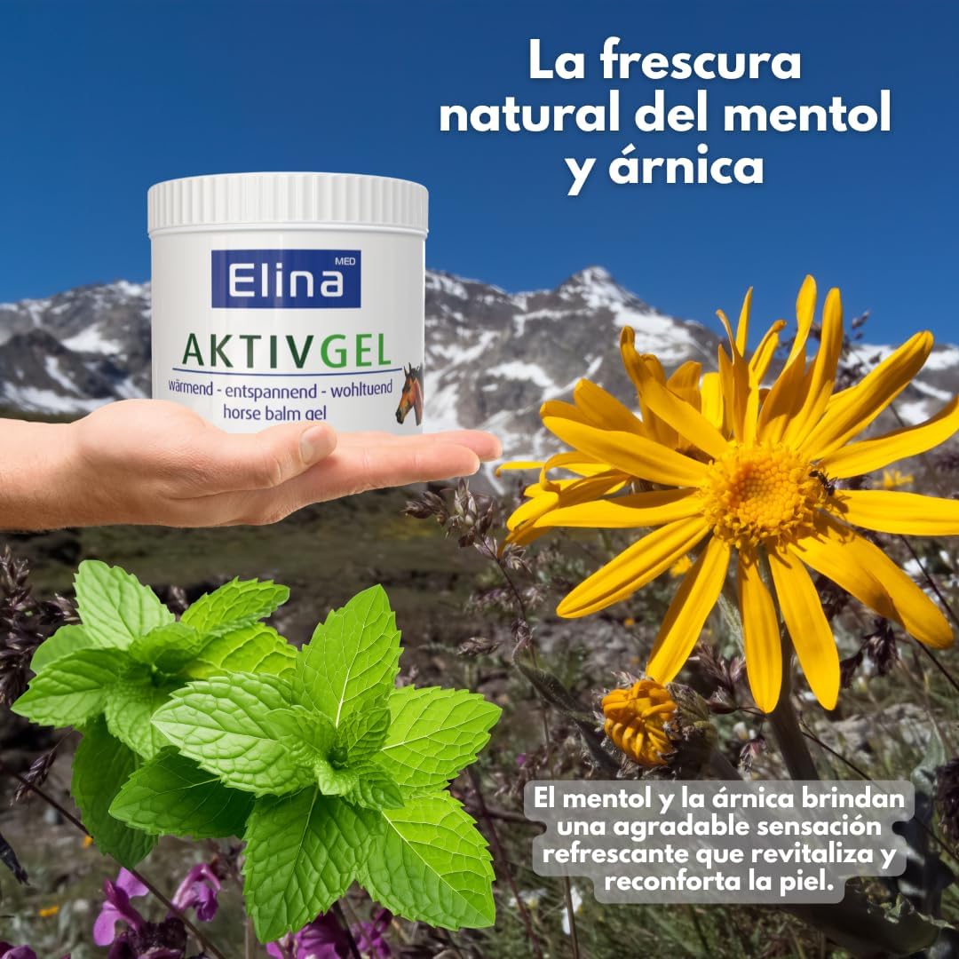 Bálsamo de Caballo Efecto Frio - Gel Árnica - Crema Antiinflamatoria de Elina - 500 ml
