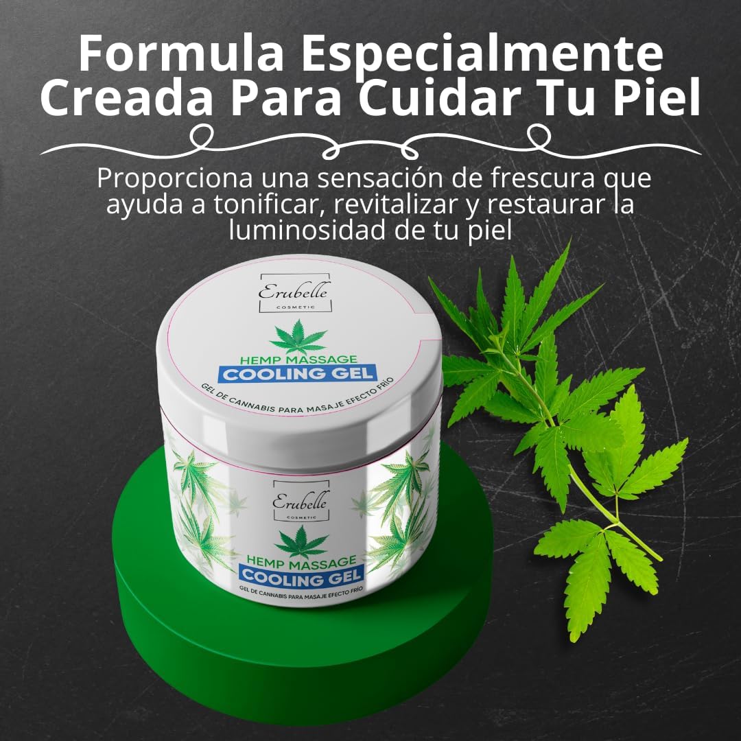 Gel de Cannabis para Masaje Efecto Frío Erubelle - 275 ml