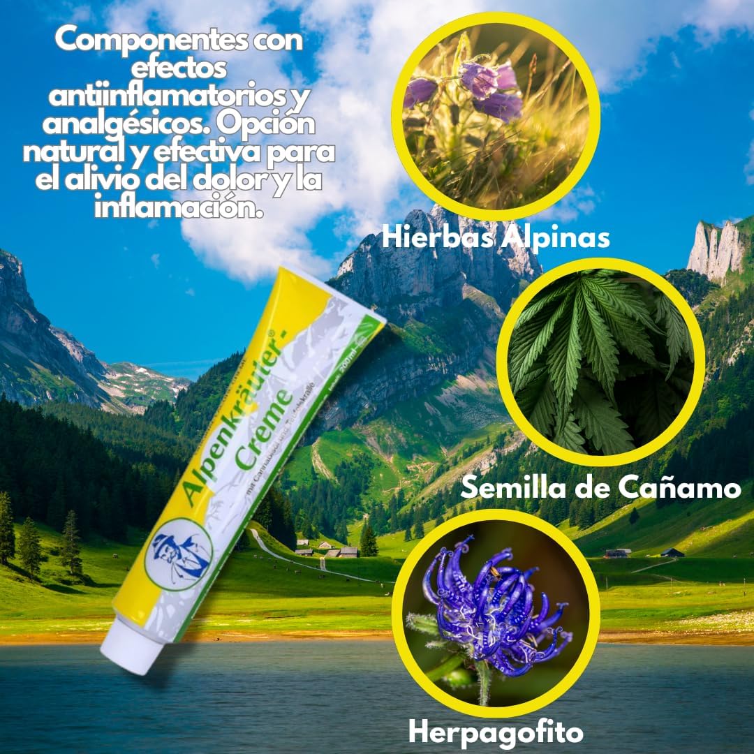 Crema Cáñamo Alpenkräuter - Dolores Articulares con Harpagofito - 200 ml