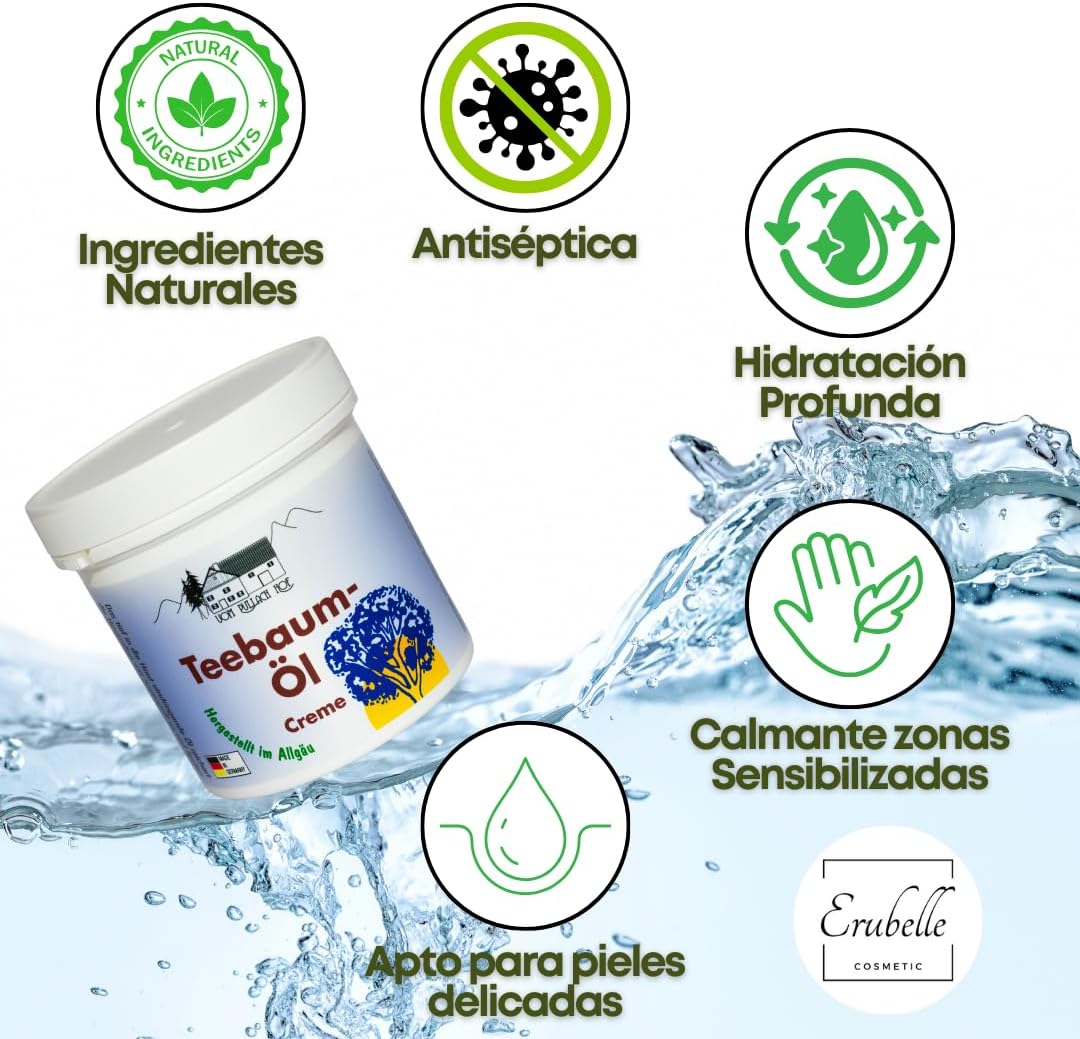 Crema Hidratante Facial y Corporal con Árbol de Té - 250 ml
