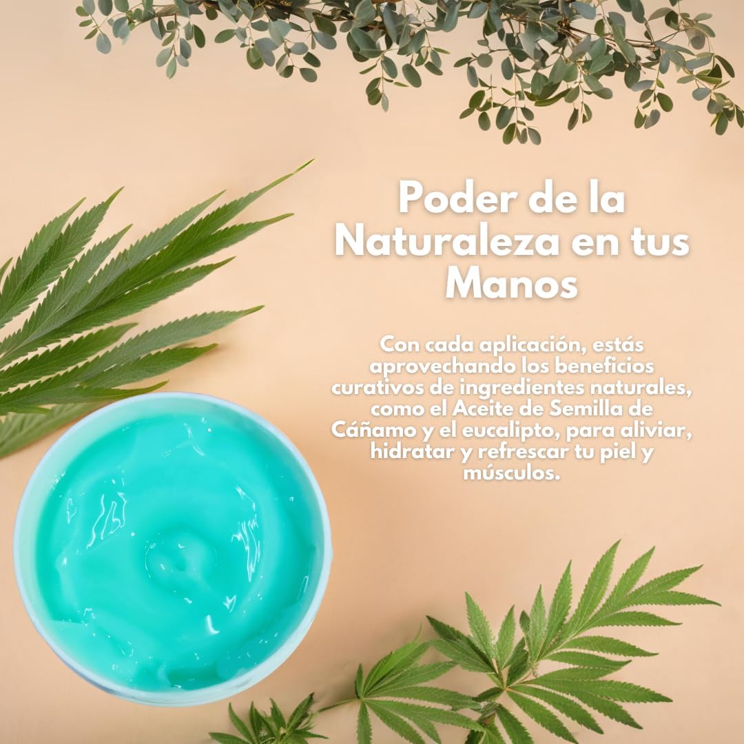 Gel de Cáñamo Refrescante para Masaje con Efecto Frío de ERUBELLE – 250 ml