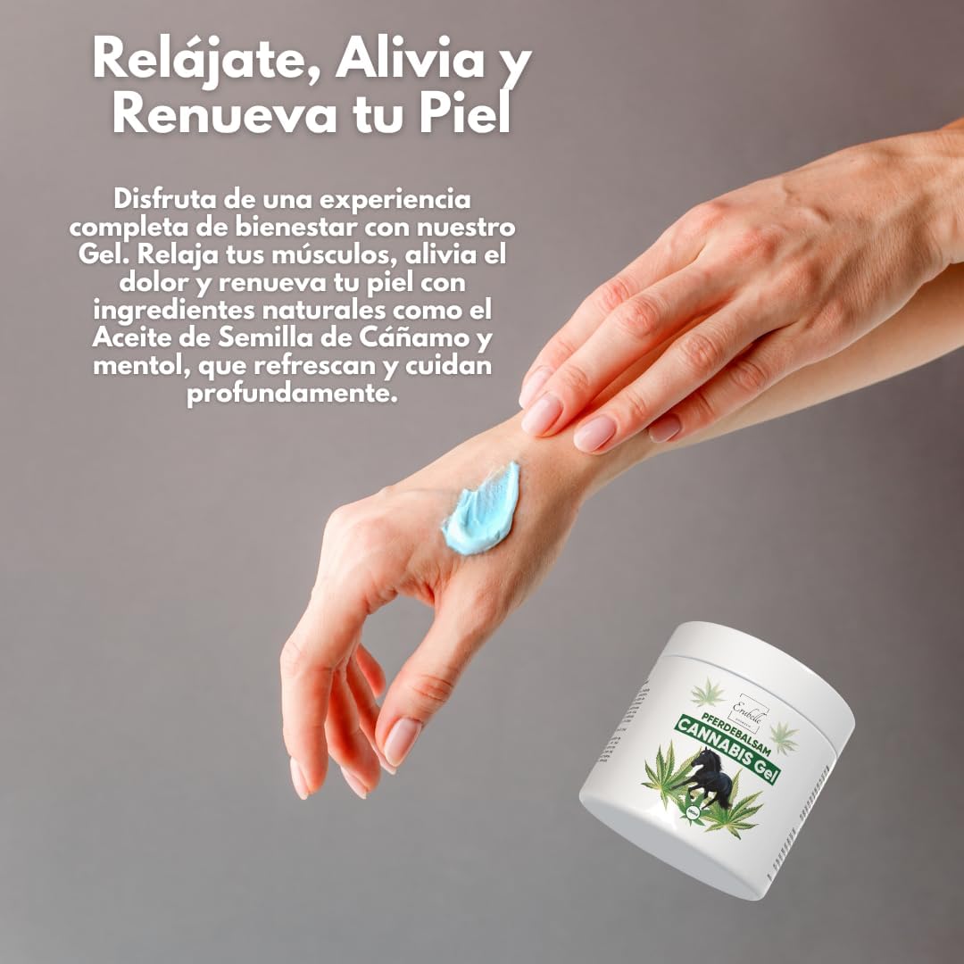 Gel de Cáñamo Refrescante para Masaje con Efecto Frío de ERUBELLE – 250 ml