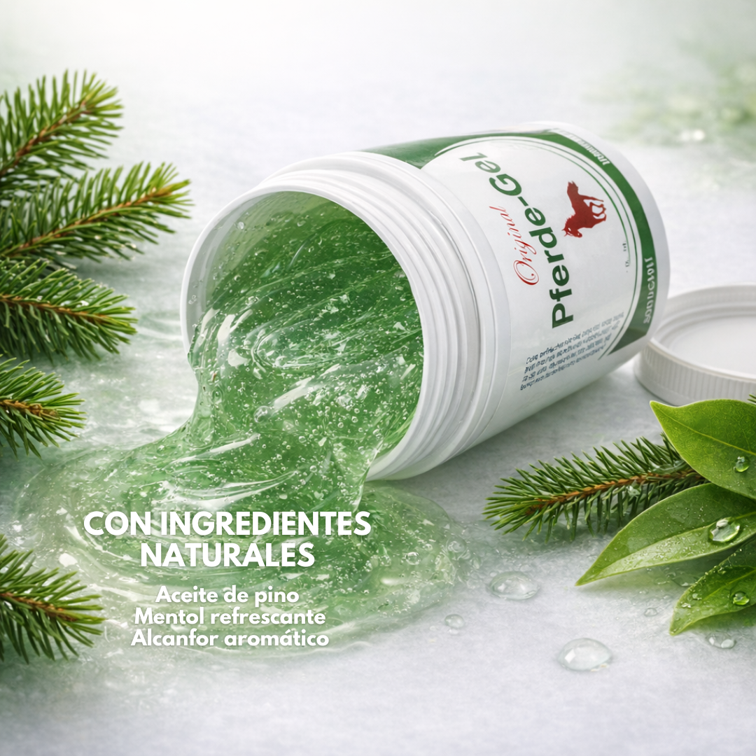 Gel Bálsamo de Caballo 500 ml | Gel Corporal Refrescante con Mentol, Alcanfor y Aceite de Pino | Textura Ligera de Rápida Absorción | Sensación de Frescor para el Cuidado Diario de la Piel