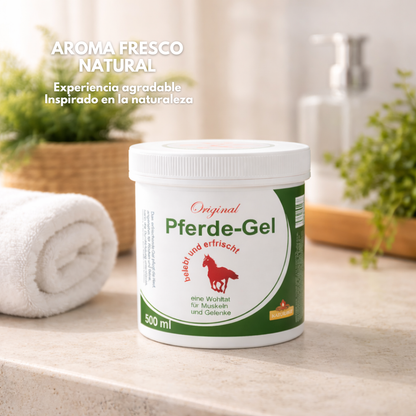 Gel Bálsamo de Caballo 500 ml | Gel Corporal Refrescante con Mentol, Alcanfor y Aceite de Pino | Textura Ligera de Rápida Absorción | Sensación de Frescor para el Cuidado Diario de la Piel