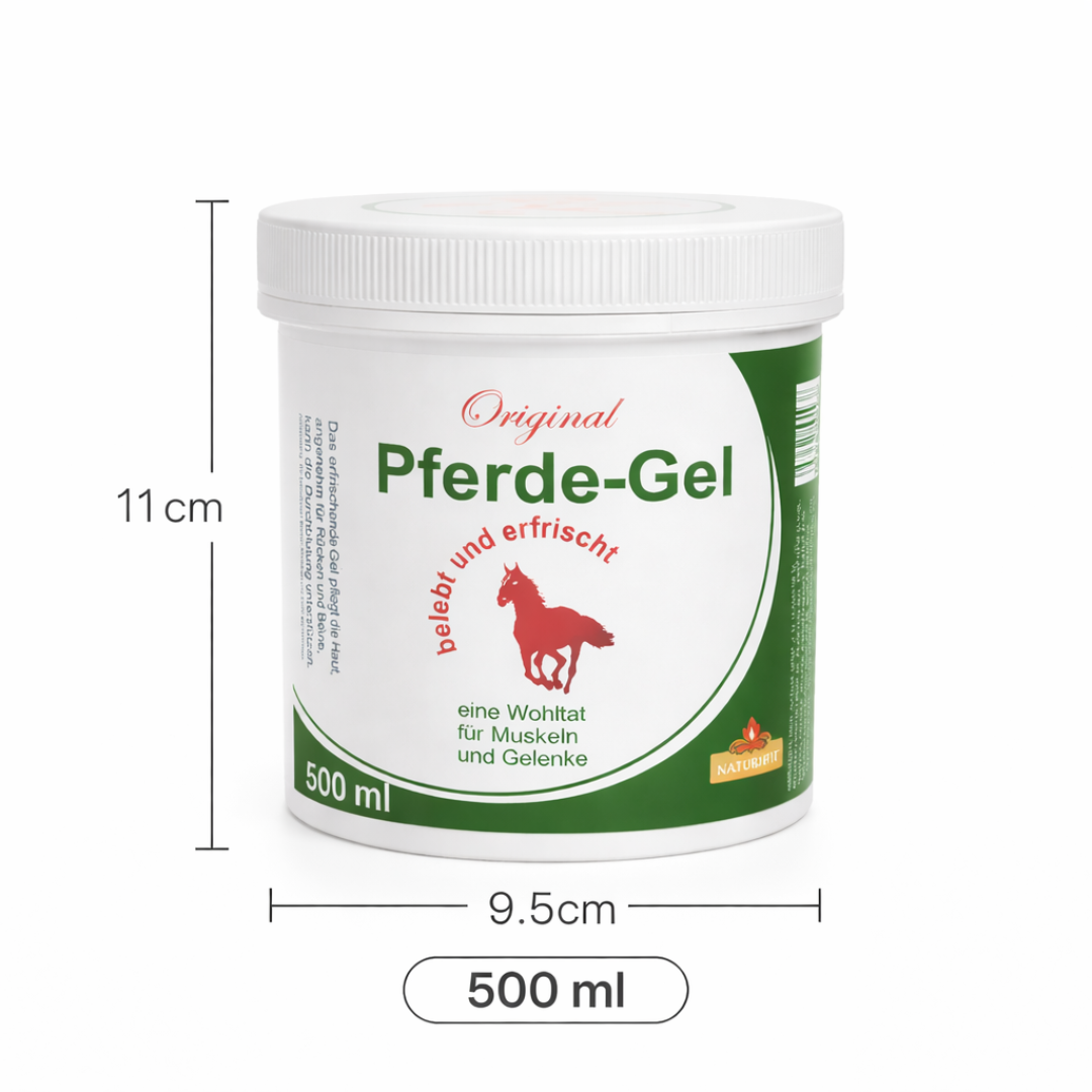 Gel Bálsamo de Caballo 500 ml | Gel Corporal Refrescante con Mentol, Alcanfor y Aceite de Pino | Textura Ligera de Rápida Absorción | Sensación de Frescor para el Cuidado Diario de la Piel
